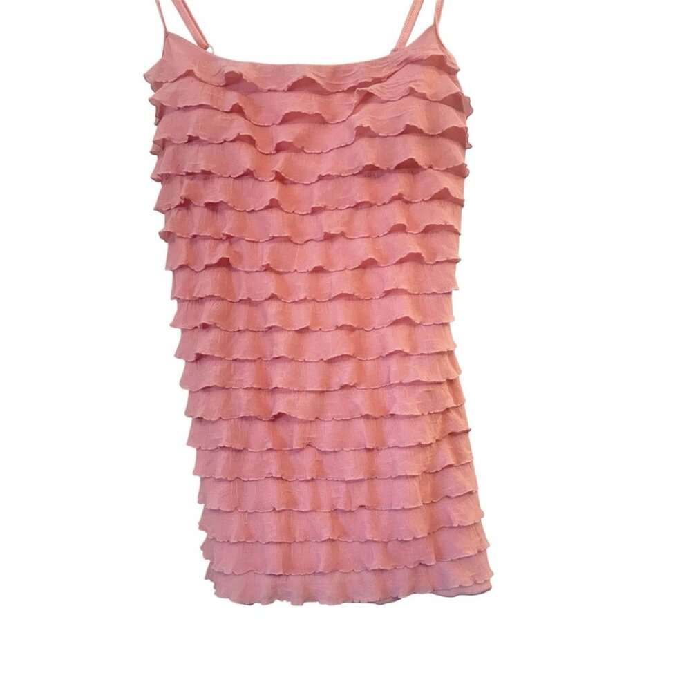 Women's Charlotte Russe Ruffle Tank Top Blouse, Medium